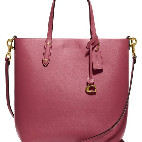 SOLD 1/18/26 ON LIVE SHOW NWT Coach Central Tote Refined Calf Leather Dusty Pink - Picture 3 of 6